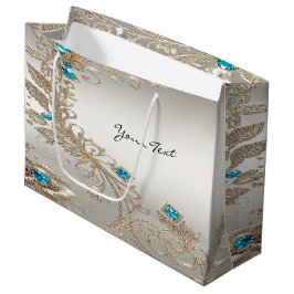 Utmärkande Guld Blue Stones Gift Bag