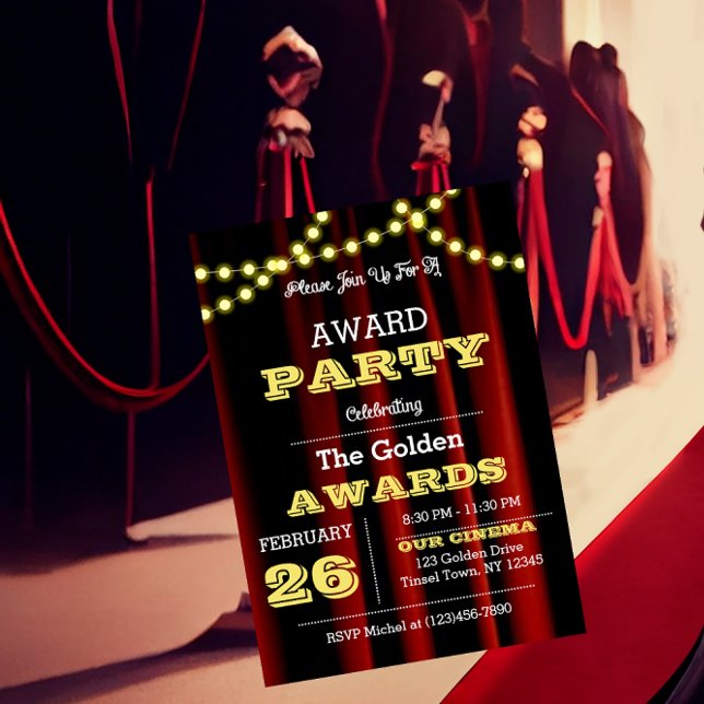 Utmärkande inbjudan till Party Velvet & Guld (Skapare uppladdad)