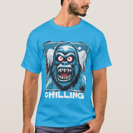 Utmärkande Snögubbe Yeti Monster Creepy Winter T Shirt