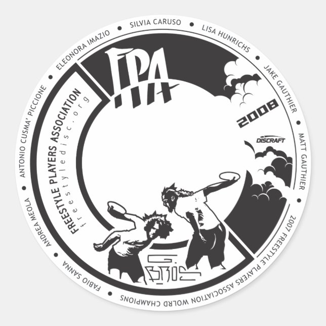 Utmärkelse 2008 runt klistermärke (Framsida)