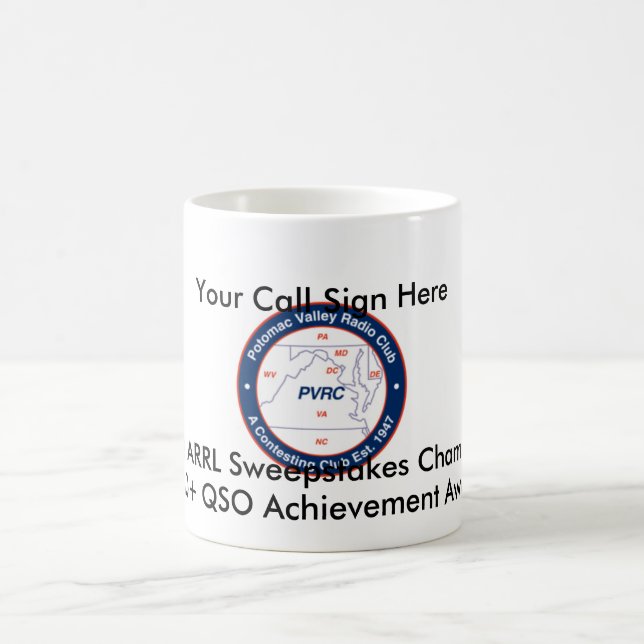 Utmärkelse för 300 QSO - 2008 ARRL-Sweepstakes Kaffemugg (Center)