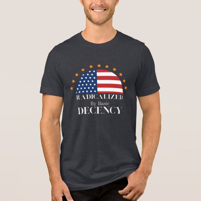 Utmärkt av Basic Decency USA flagga T Shirt (Framsida)