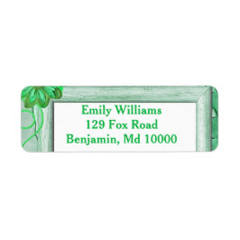 Utmärkt Blommigt för Grönt Returadress Etikett