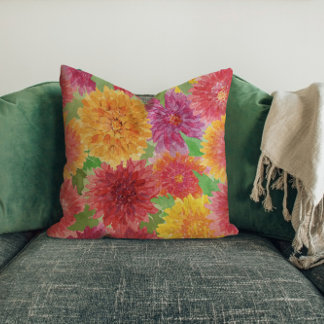 Utmärkt Chrysanthemum med flera färgader Kudde