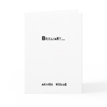 Utmärkt... Ett annat bröllop-kort (roligt)