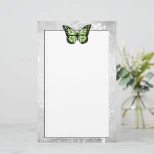 Utmärkt Grönt Butterfly Stationery Brevpapper