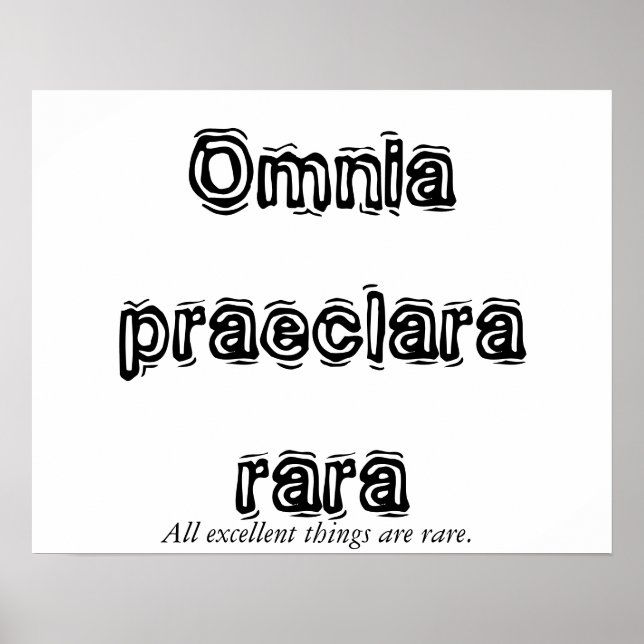 Utmärkt latinska fraser poster (Framsidan)