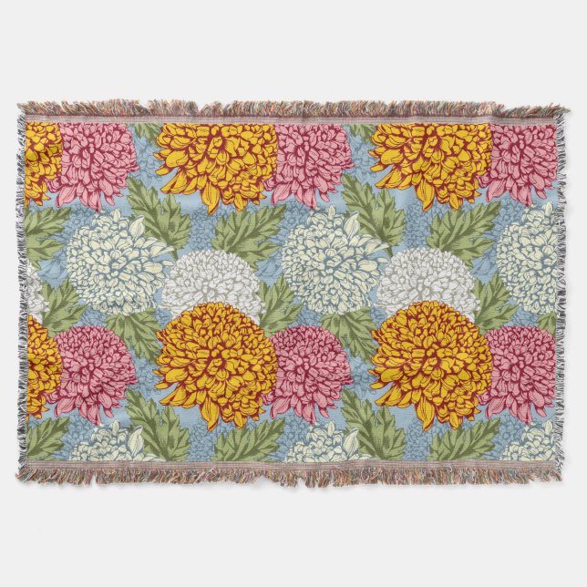 Utmärkt mönster med chrysanthemums mysfilt (Framsidan)