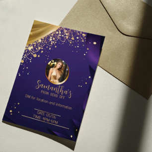 Utmärkt Mörk blått- och Guld Personlig-Flyer Flygblad