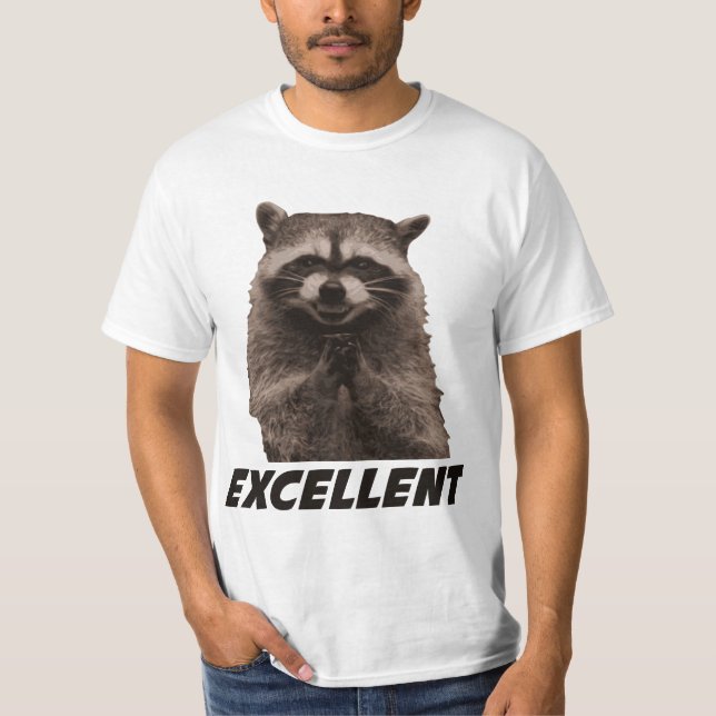 Utmärkt ond konspirera Raccoon Tee (Framsida)