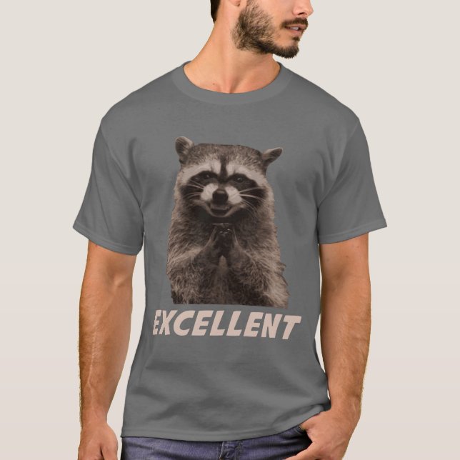 Utmärkt ond konspirera Raccoon Tee (Framsida)