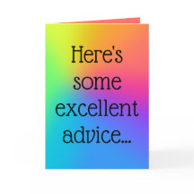 "Utmärkt Råd" Roligt Kort