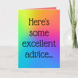 "Utmärkt Råd" Roligt Kort