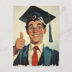 Utmärkt Student Ge ett Thumbs-Up Vykort
