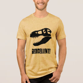 Utmärkt! T. rex Dinosaur Skull T-shirt I Triblend-tyg