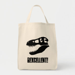 "Utmärkt!" T. rex Dinosaur Skull Tygkasse