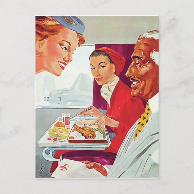 Utmärkt tjänstgöring i flygplan vykort (Framsida)