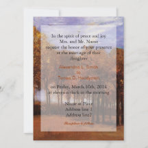 Utmärkta bröllopsinbjudningar, Höstlandskap