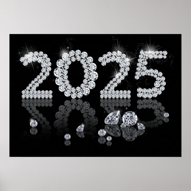 Utmärkta diamanter 2025 lyxår poster (Framsidan)
