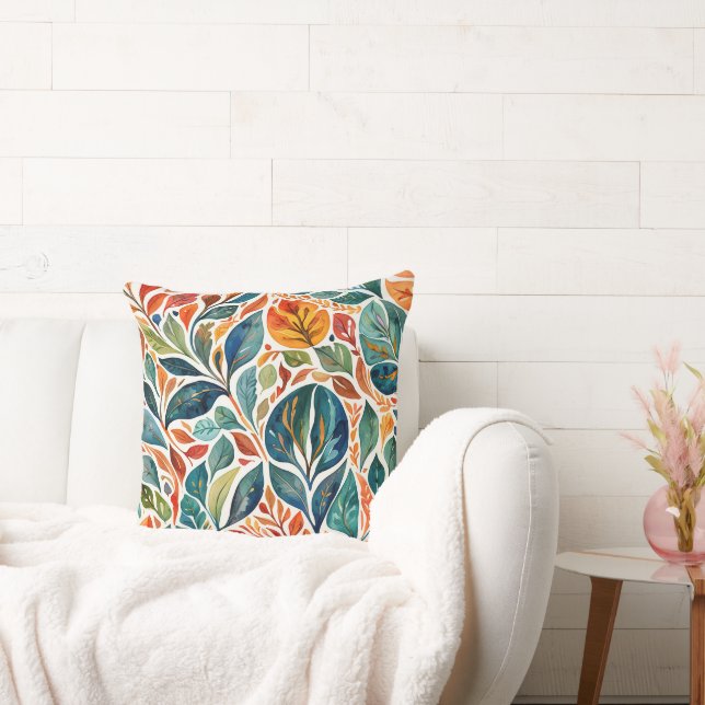 Utmärkta Färg Abstrakt Löv Kudde (Soffa)