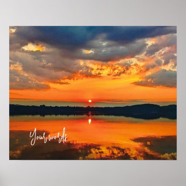 Utmärkta glowing Clouds på Dawn Poster (Framsidan)