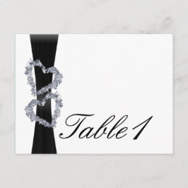 Utmärkta hjärtan: Bordsnumret Black Ribbon och D Vykort