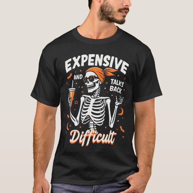 Utmärkta svåra samtal på Halloween Mamma Ske T Shirt (Framsida)