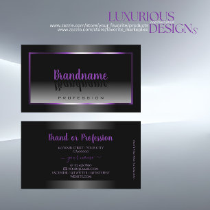 Utmärkta svarta och vita övertoningar Lila Ram Visitkort