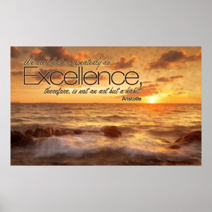 Utmärkthet är det inspirera affischtrycket för poster
