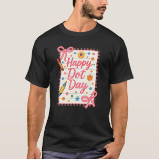Utmatning av färgkonst Firande i Cute Lycklig-pric T Shirt