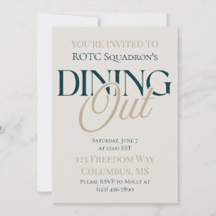 Utmatning - Modern militär serif Inbjudningar
