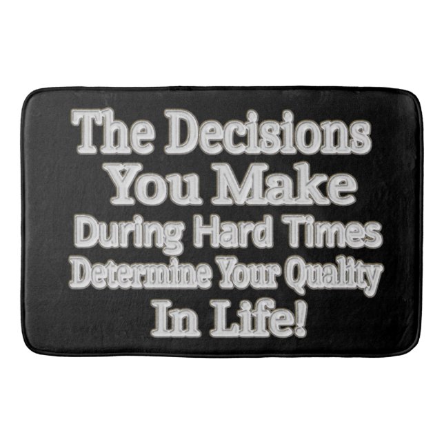 Utmatningsdesign " Din livskvalitet!" Köp Badrumsmatta (Framsidan)