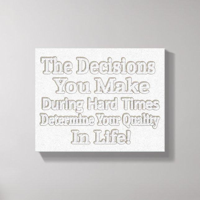 Utmatningsdesign " Din livskvalitet!" Köp Canvastryck (Framsida)