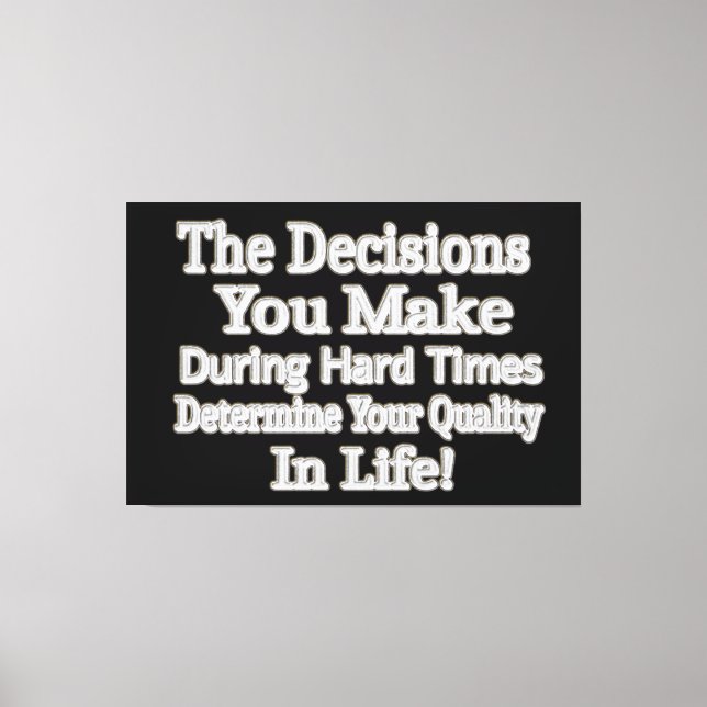 Utmatningsdesign " Din livskvalitet!" Köp Canvastryck (Framsida)