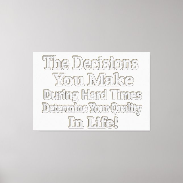 Utmatningsdesign " Din livskvalitet!" Köp Canvastryck (Framsida)