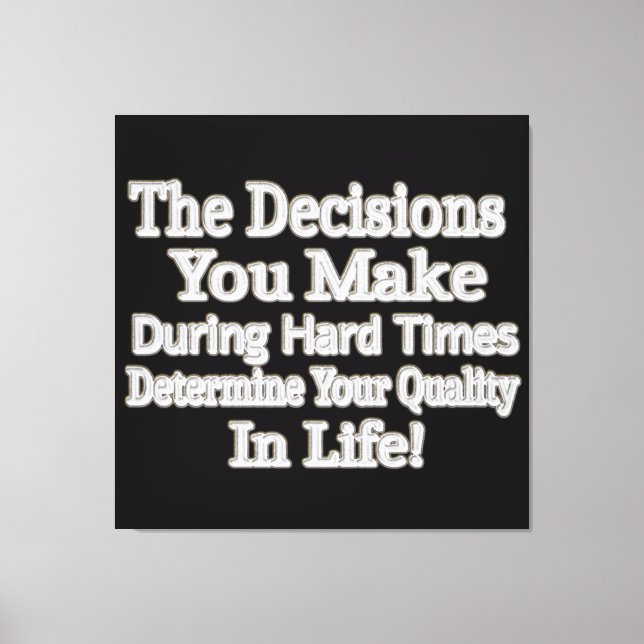 Utmatningsdesign " Din livskvalitet!" Köp Canvastryck (Framsida)