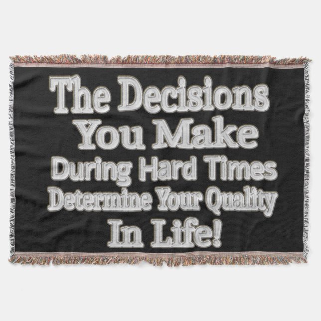 Utmatningsdesign " Din livskvalitet!" Köp Filt (Framsidan)