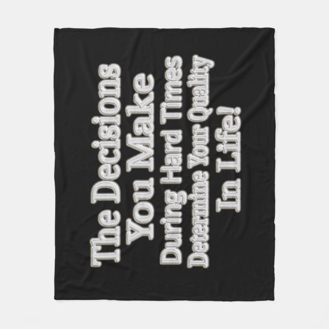 Utmatningsdesign " Din livskvalitet!" Köp Fleecefilt (Framsidan)