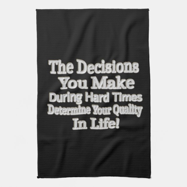 Utmatningsdesign " Din livskvalitet!" Köp Kökshandduk (Vertikal)