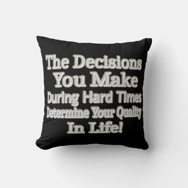 Utmatningsdesign " Din livskvalitet!" Köp Kudde (Framsida)