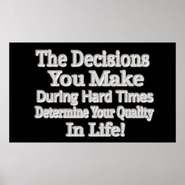 Utmatningsdesign " Din livskvalitet!" Köp Poster (Framsidan)