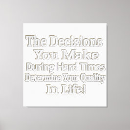 Utmatningsdesign " Din livskvalitet!" Köp T Canvastryck