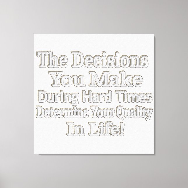 Utmatningsdesign " Din livskvalitet!" Köp T Canvastryck (Framsida)