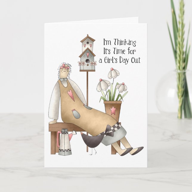 Utmatningskort för flickor helgkort (Framsida)