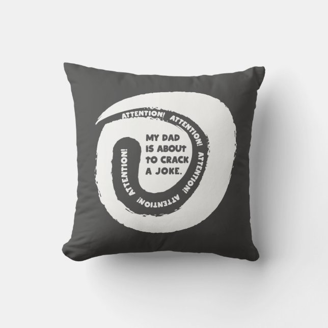 Utmatningsutkast Min Pappa är på väg att krascha e Kudde (Framsida)