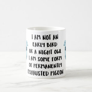 Utmattad duva kaffemugg