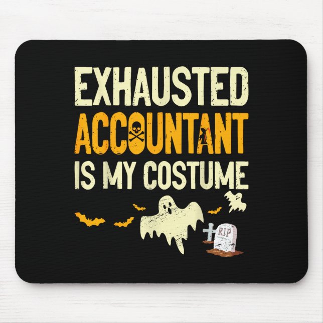 Utmattad Revisor Cpa Halloween Rolig Revisor Musmatta (Framsidan)