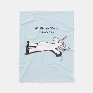 Utmattad Unicorn Fleecefilt