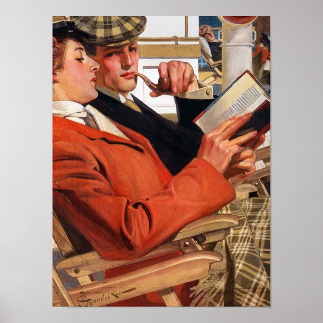 Utmed havet, 1904 av Leyendecker Poster (Framsidan)