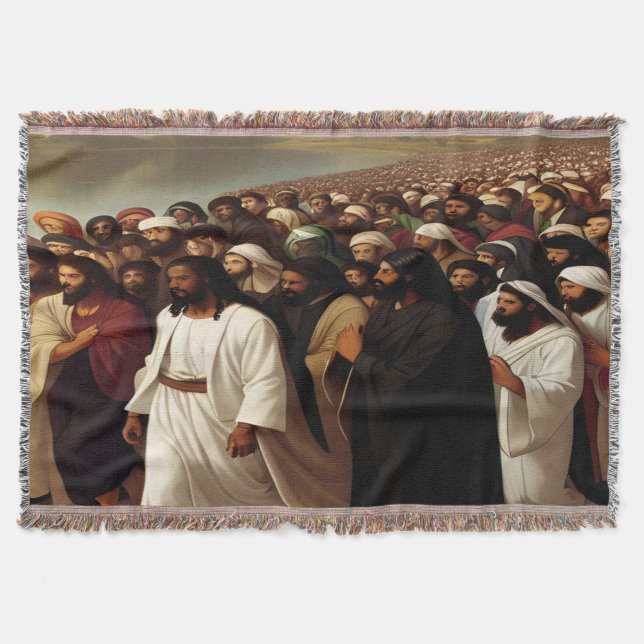 Utmed Savior Christian Art Throw Filt (Framsidan)